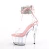 Pleaser - ADORE724RS Ankle strap sandal, Pole dance shoes - Pink/Transparent Product image